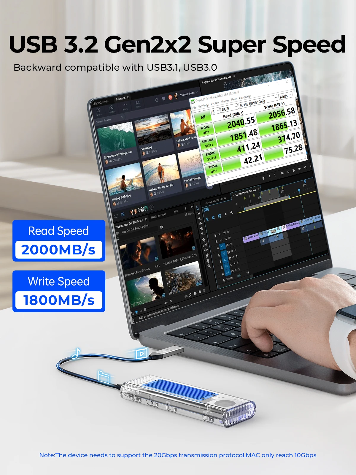 ORICO 20Gbps M.2 NVMe SSD Case - Thunderbolt 4 External Ssd 4Tb 评论和价格