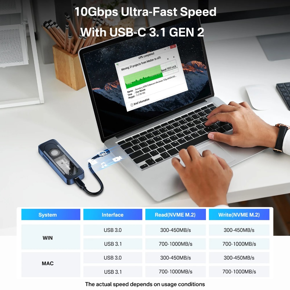 ACASIS 10Gbps M.2 NVME SSD Enc - 8Tb M2 Nvme Ssd 评论和价格