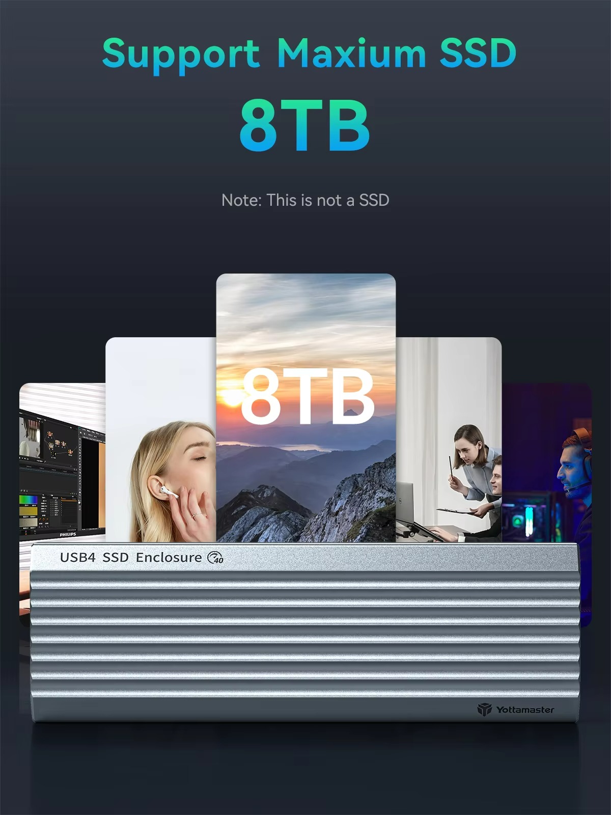 Yottamaster 40Gbps External Ha - Usb4 40Gbps External Ssd 8Tb 评论和价格